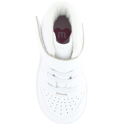 Tenis Bota con Velcro 13-18 Blanco Molekinha para Niña