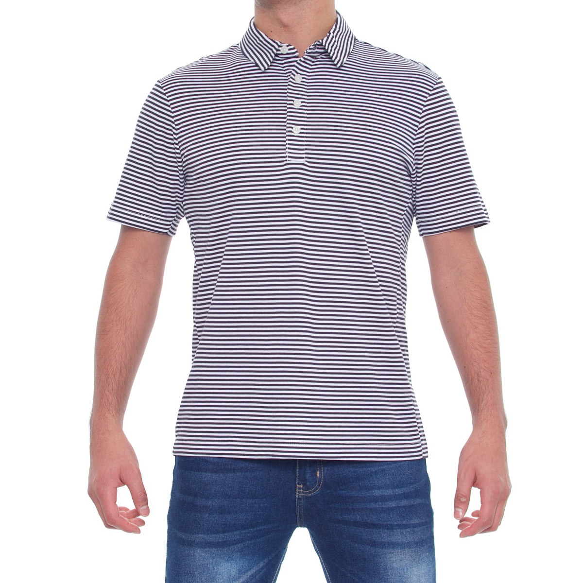 Playera Polo Micro Pique J.opus Diseño Rayas para Hombre