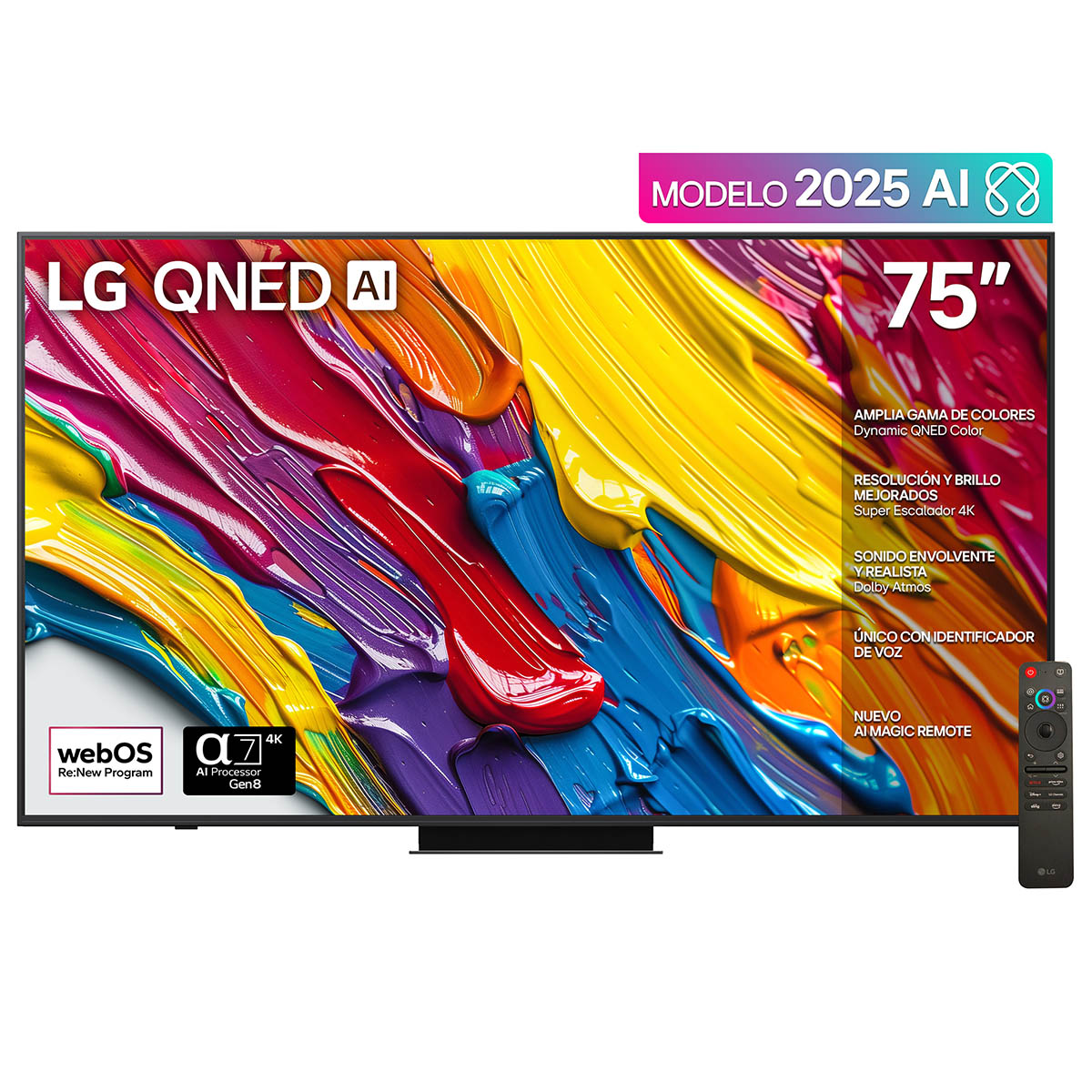 Pantalla LG 75 Pulgadas 4K Qned Ai Qned83 4K Smart Tv