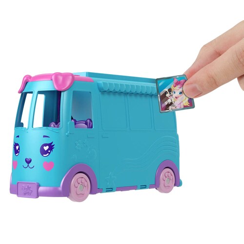 Polly Pocket Set de Juego Aventura sobre Ruedas con Mascotas