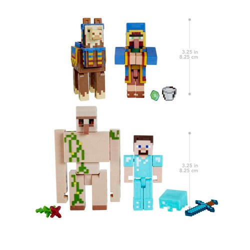 Pack 2 Figuras 3.25" Minecraft