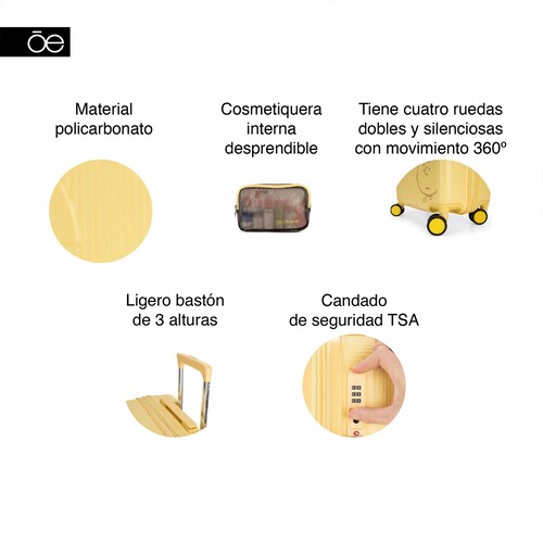 Maleta Proyecto Peanuts 20 Amarillo Cloe