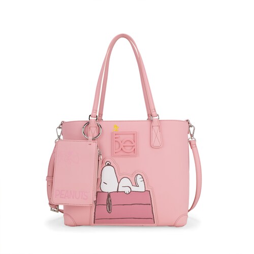 Bolso Tote Cloe Peanuts Rosa para Mujer