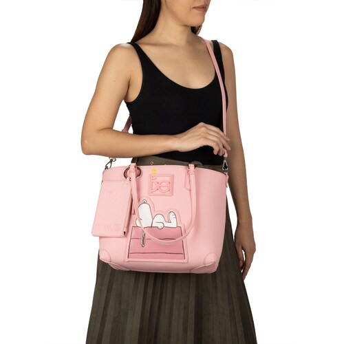 Bolso Tote Cloe Peanuts Rosa para Mujer