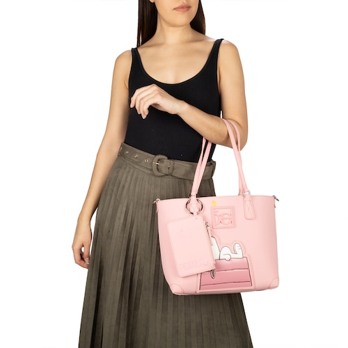 Bolso Tote Cloe Peanuts Rosa para Mujer