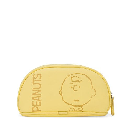 Cosmetiquera Cloe Peanuts Cierre Sencillo Color Amarillo para Mujer