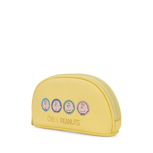 Cosmetiquera Cloe Peanuts Cierre Sencillo Color Amarillo para Mujer