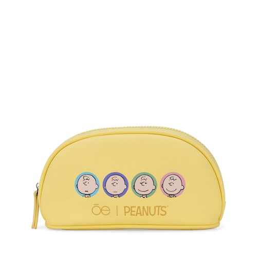 Cosmetiquera Cloe Peanuts Cierre Sencillo Color Amarillo para Mujer