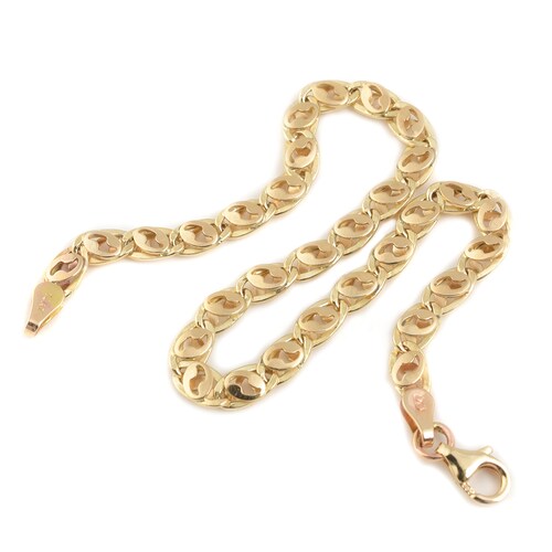 Pulsera Tejido Egipcio Oro Italiano de 14K Doble o