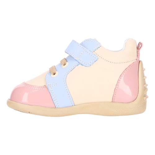 Zapato Aplicación Charol Andanenes Ajuste Velcro para Bebé Niña