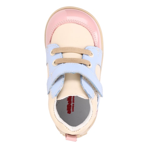 Zapato Aplicación Charol Andanenes Ajuste Velcro para Bebé Niña