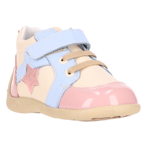 Zapato Aplicación Charol Andanenes Ajuste Velcro para Bebé Niña
