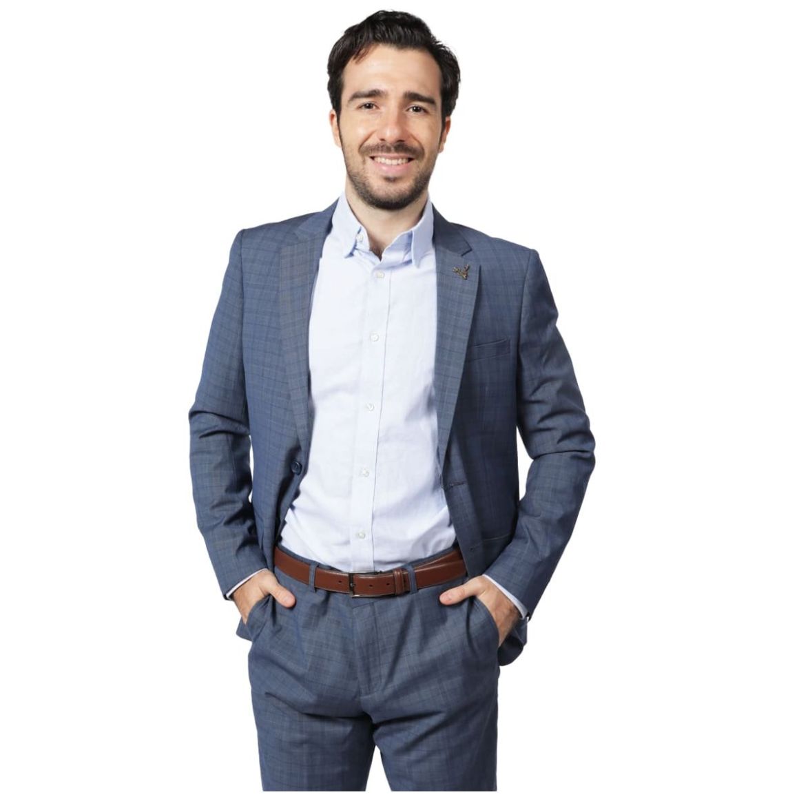 Traje Regular Fit Corte Clásico a Cuadros Joseph Abboud para Hombre