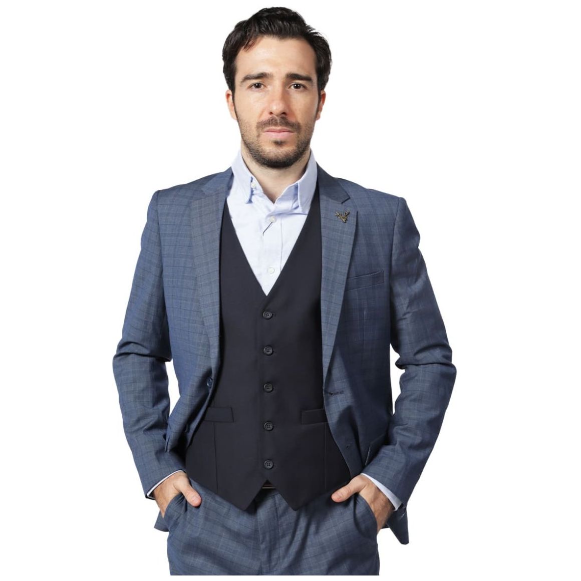 Chaleco Liso Regular Fit 4 Botones Joseph Abboud para Hombre