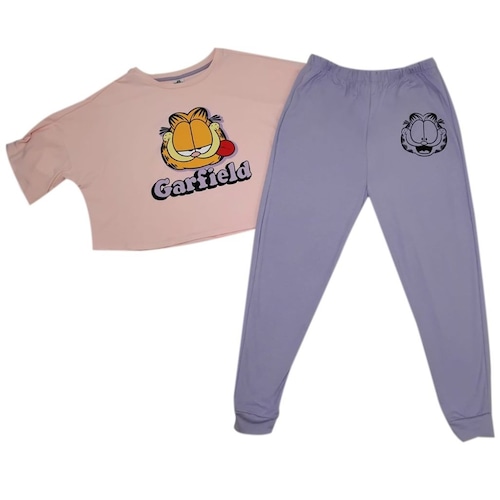 Pijama Manga Corta y Pantalón Garfield para Mujer