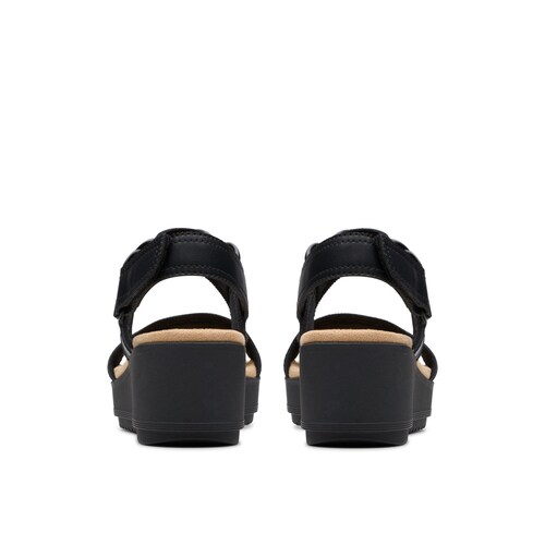 Sandalia Cuña Clarks con Aplicación para Mujer