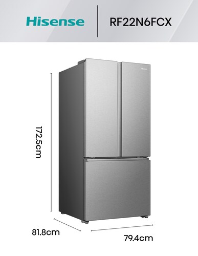 Refrigerador Hisense Pta Fran 27P Rf27N6Isx Acero