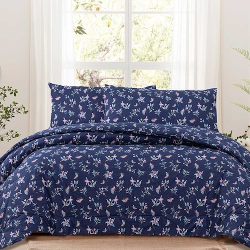 Edredón Matrimonial Morado Vintage Home