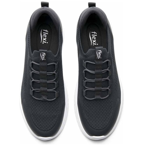 Sneaker Casual Slip On Color Gris Flexi para Hombre