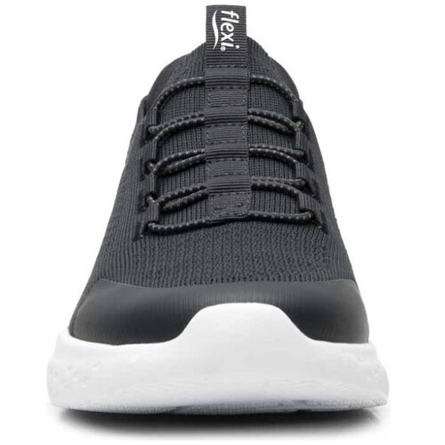 Sneaker Casual Slip On Color Gris Flexi para Hombre