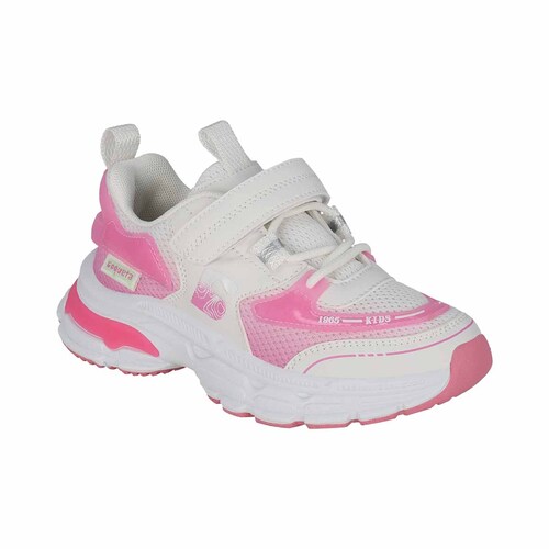 Tenis con Velcro 18-23 Rosa Coqueta para Niña