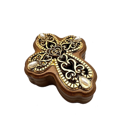 Estuche con Imagen de Cruz Dorada Jorvina