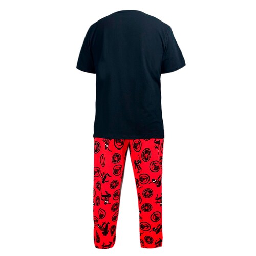 Pijama de Playera con Diseño Spiderman Manga Corta para Hombre