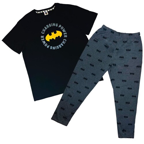 Pijama de Playera con Diseño Batman Manga Corta para Hombre
