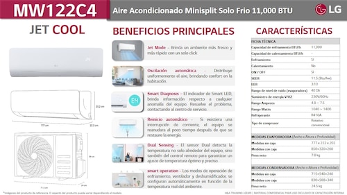 Aire Acondicionado Minisplit On/off 1 Tonelada