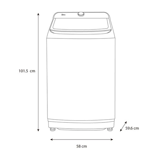 Lavadora Midea 16 Kg Blanca Ma512W16W