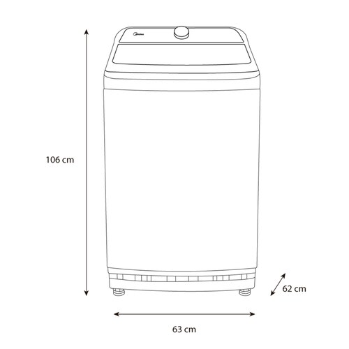 Lavadora Midea 18 Kg Ma500W18G