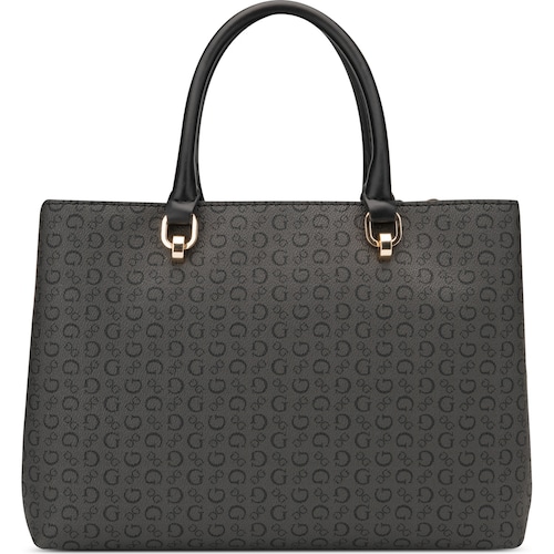 Bolso Guess Satchel Negro Suavizado para Mujer