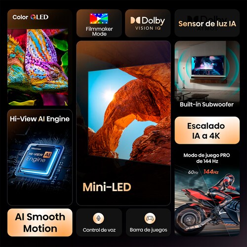 Pantalla Hisense 75 Pulgadas 4K Miniled 75U7Qg