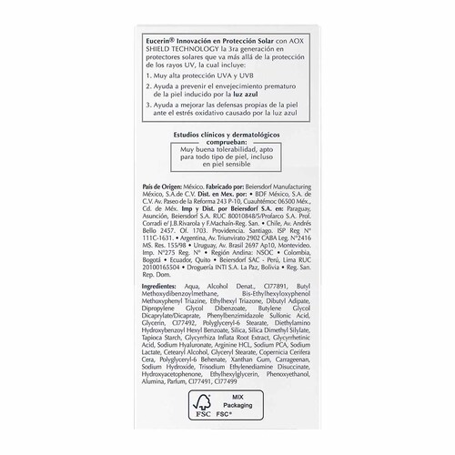 Eucerin Sun Hydrofluid Tono Medio Fps50+