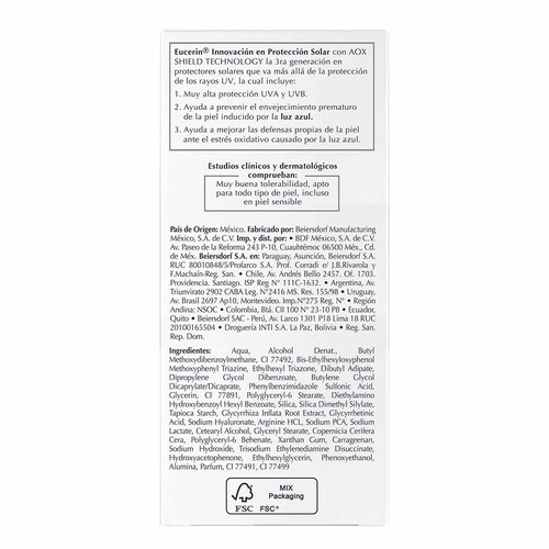 Eucerin Sun Hydrofluid Tono Oscuro Fps50+
