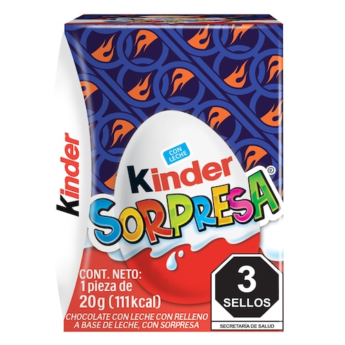 Huevo Chocolate Kinder Sorpresa Hot Wheels 20 Gr
