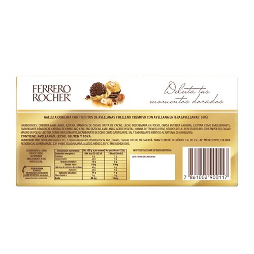 Caja Chocolate Ferrero Rocher T8 100 Gr