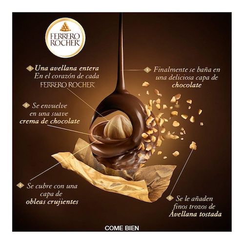 Caja Chocolate Ferrero Rocher T10 125 Gr