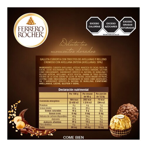 Caja Chocolate Ferrero Rocher T10 125 Gr