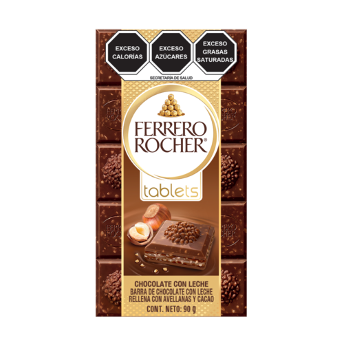 Barra de Chocolate con Leche Rellena con Avellanas Y Cacao Tablets Ferrero