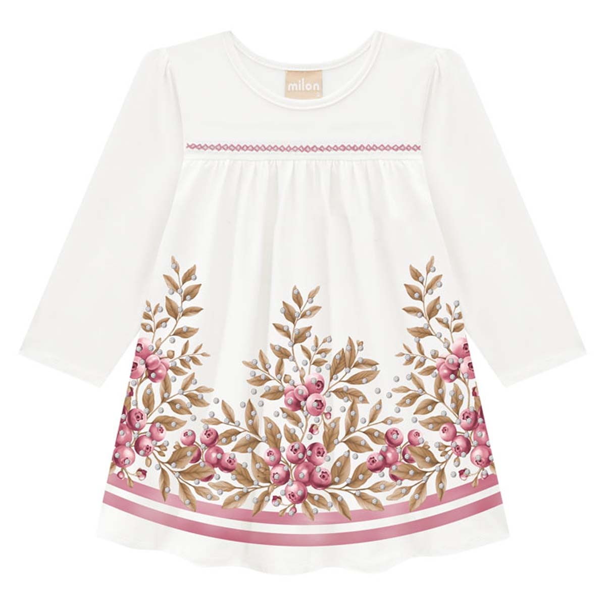 Vestido Manga Larga Milon Diseño Frutos para Niña