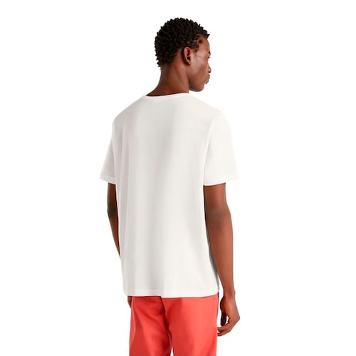 Camiseta Benetton de Algodón Flameado para Hombre