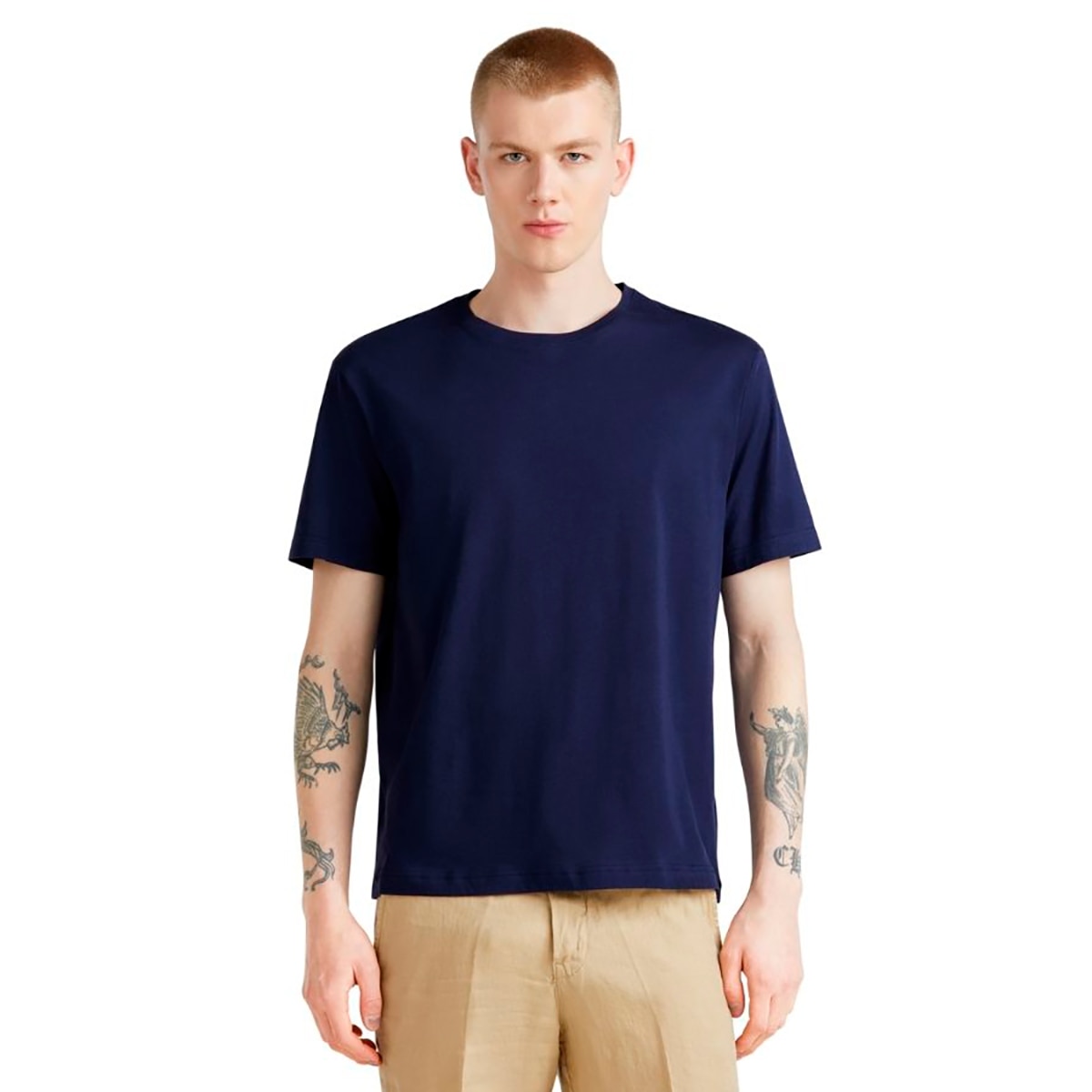 Camiseta Benetton de Algodón Flameado para Hombre