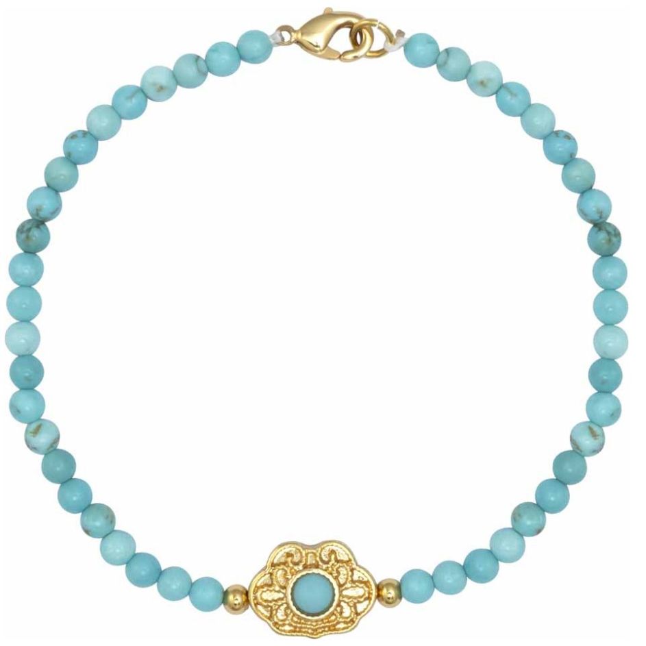 Pulsera con Beads Turquesa Queen Victoria
