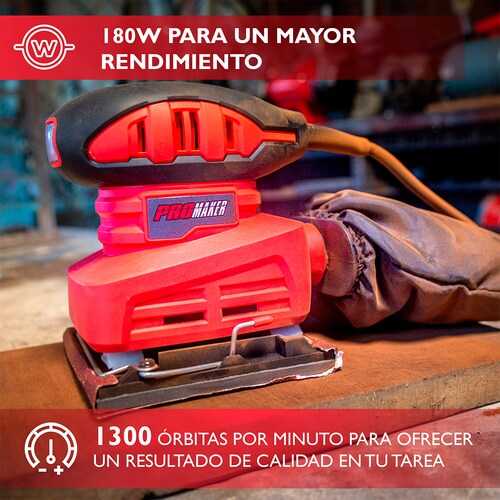 Lijadora 1/4 de Hoja Y Accesorios Promaker