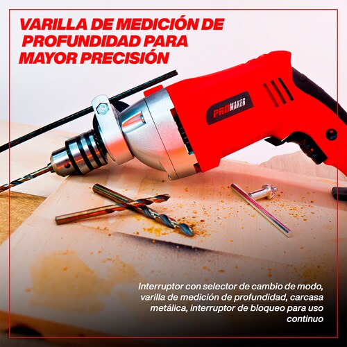 Taladro Percutor 850W Estuche Incluido Promaker