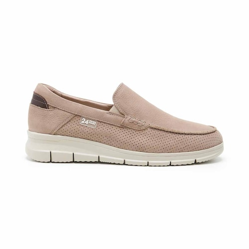 Mocasín Estilo Náutico 24Hrs en Piel Nobuck para Hombre