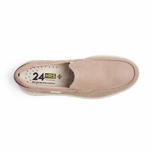 Mocasín Estilo Náutico 24Hrs en Piel Nobuck para Hombre