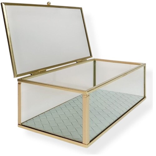 Home Nature Joyero de Cristal Rectangular Aída
