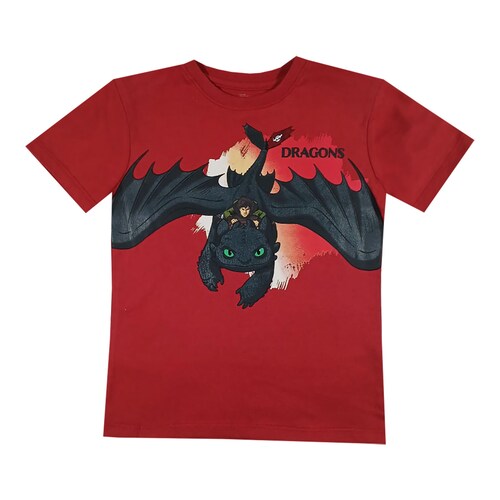 Playera con Diseño Cómo Entrenar a Tu Dragón Manga Corta para Niño